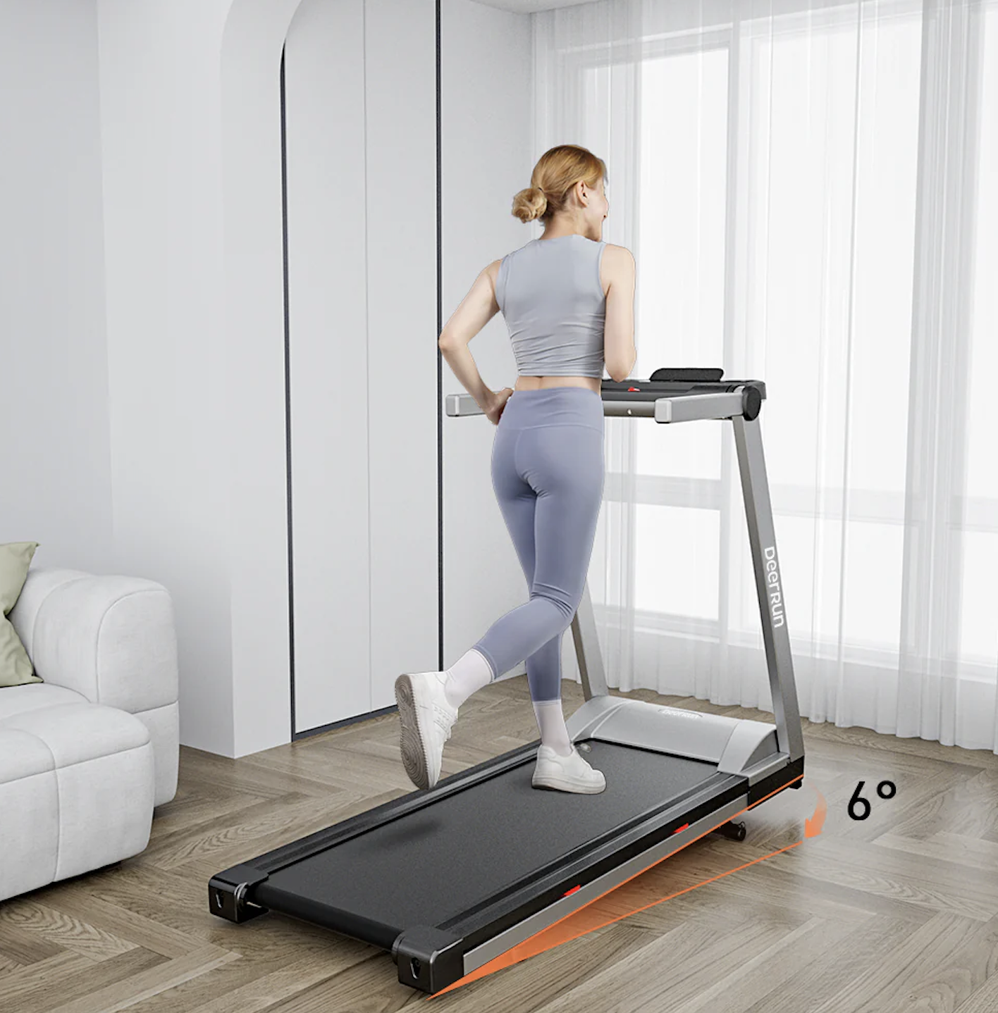 Treadmill with incline